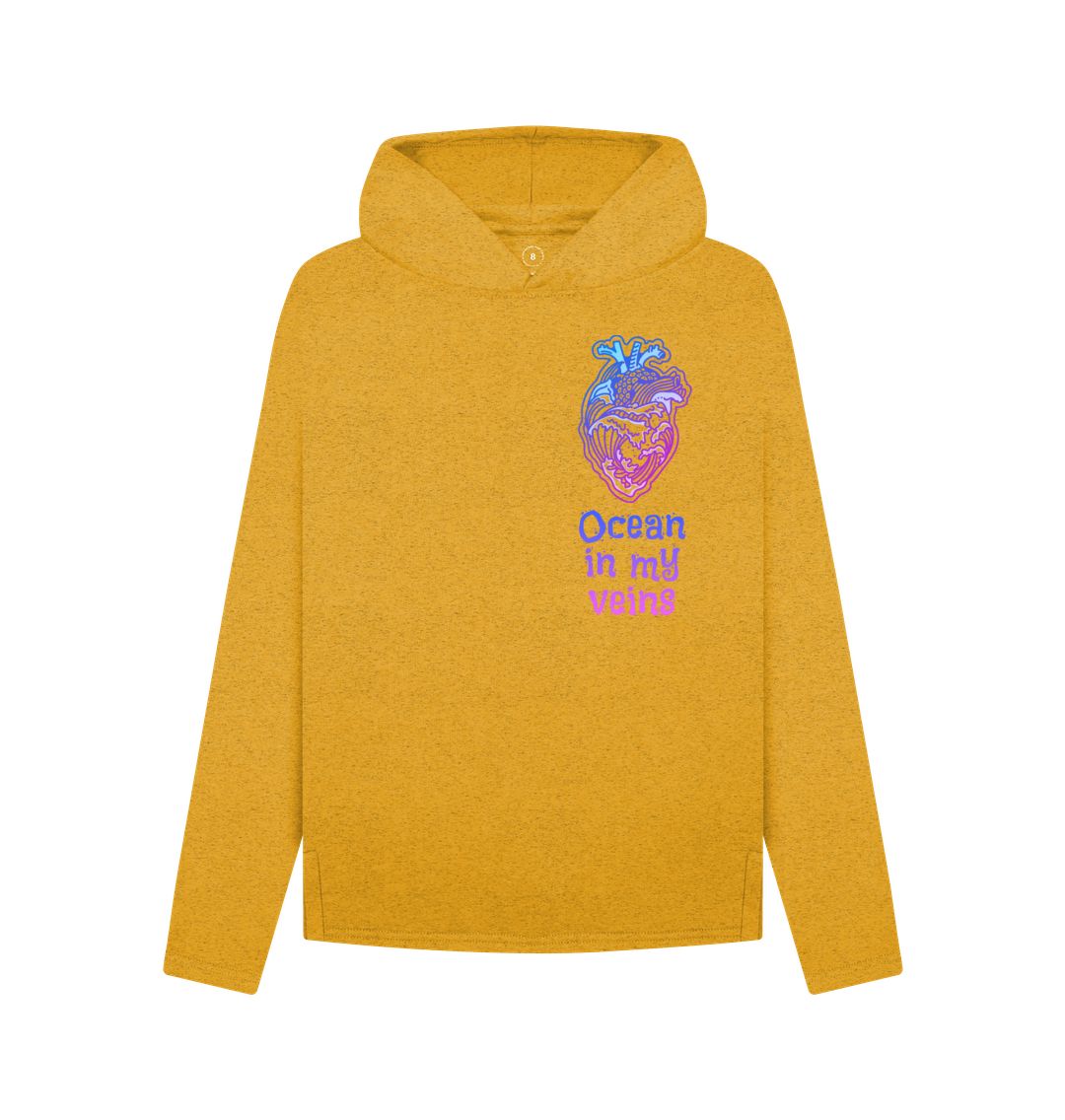 Sunflower Yellow Women's Redmill Fit Hoodie \"Ocean in my veins\"