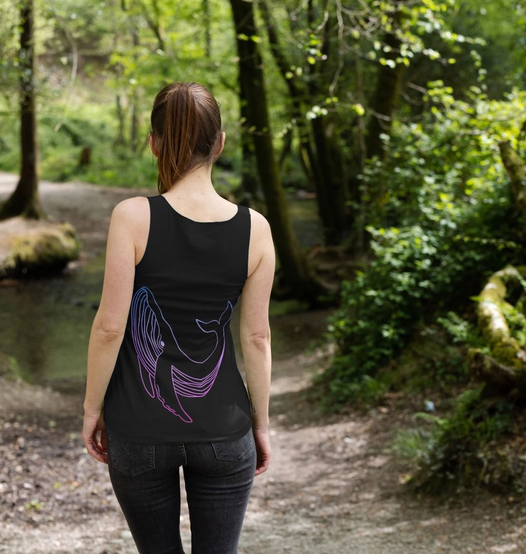 Black Women's Vest "Ocean in my veins" back