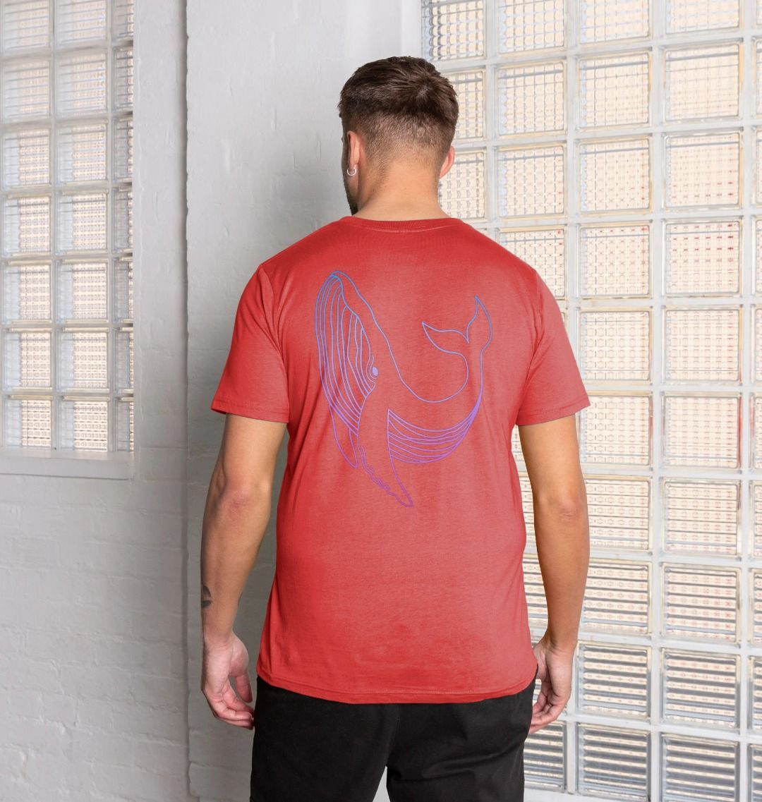 Red Men's Basic T-shirt "Ocean in my veins" back