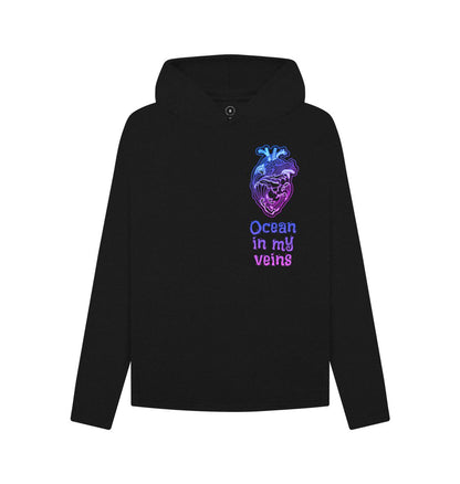 Black Women's Redmill Fit Hoodie \"Ocean in my veins\"