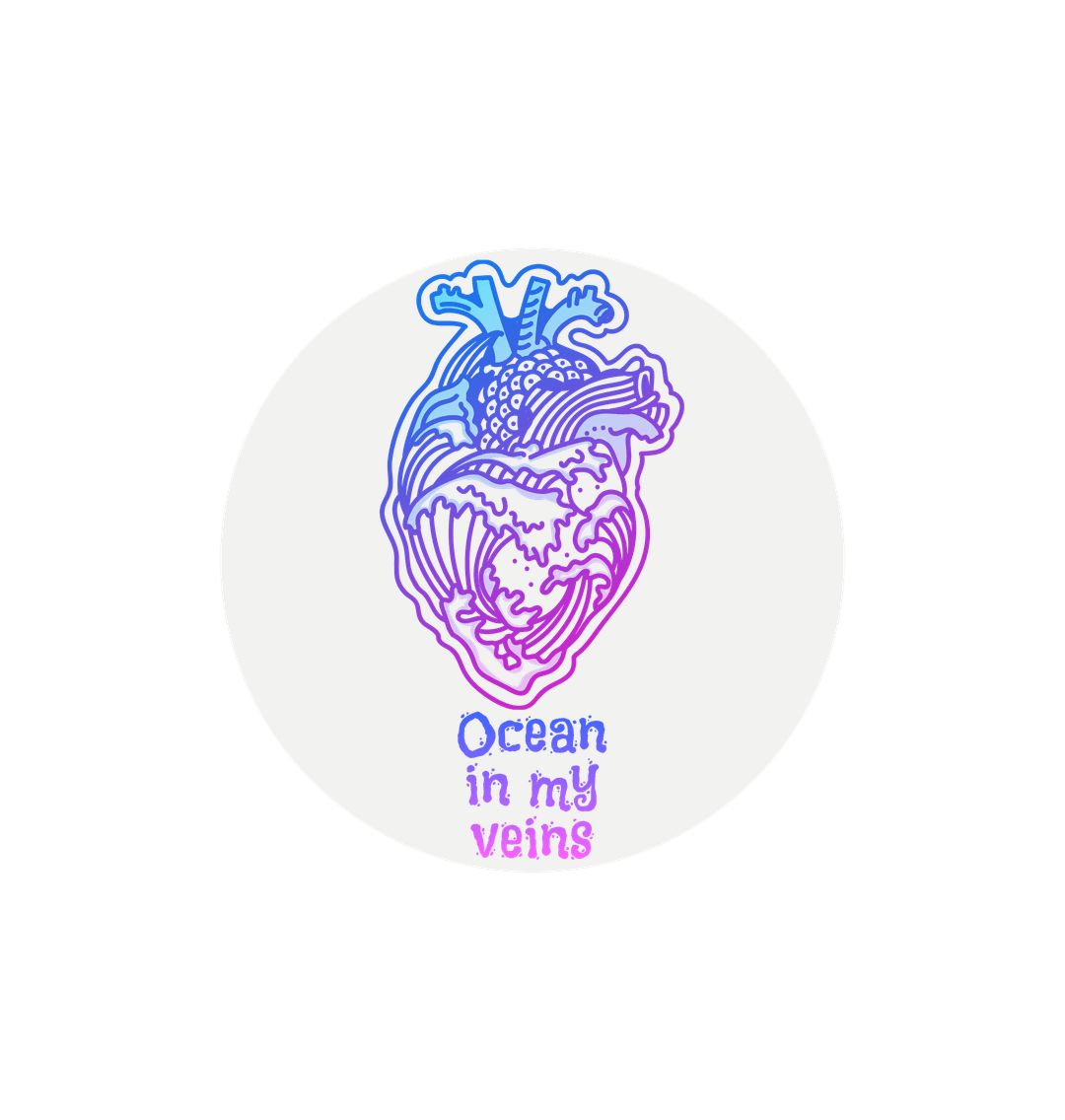 White Sticker \"Ocean in my veins\"