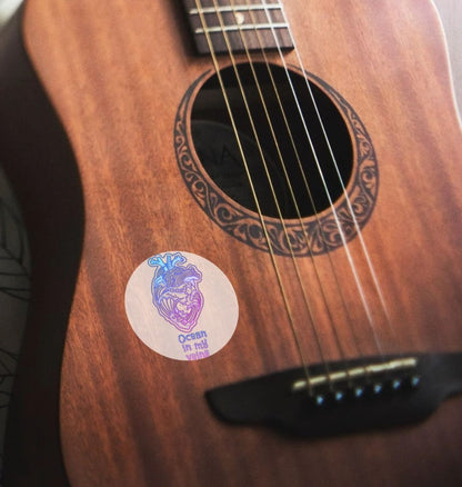 Sticker "Ocean in my veins" guitar