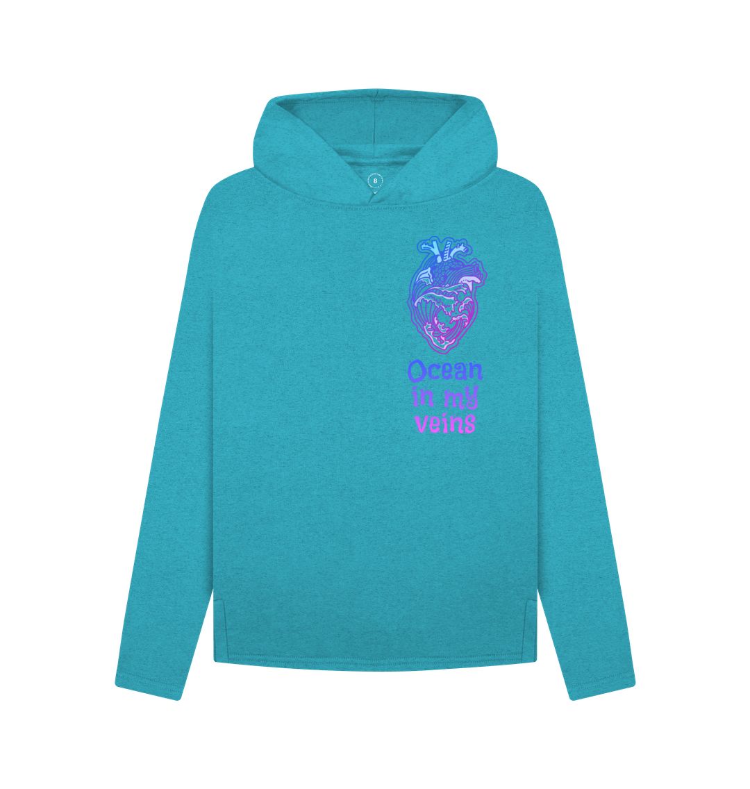 Ocean Blue Women's Redmill Fit Hoodie \"Ocean in my veins\"