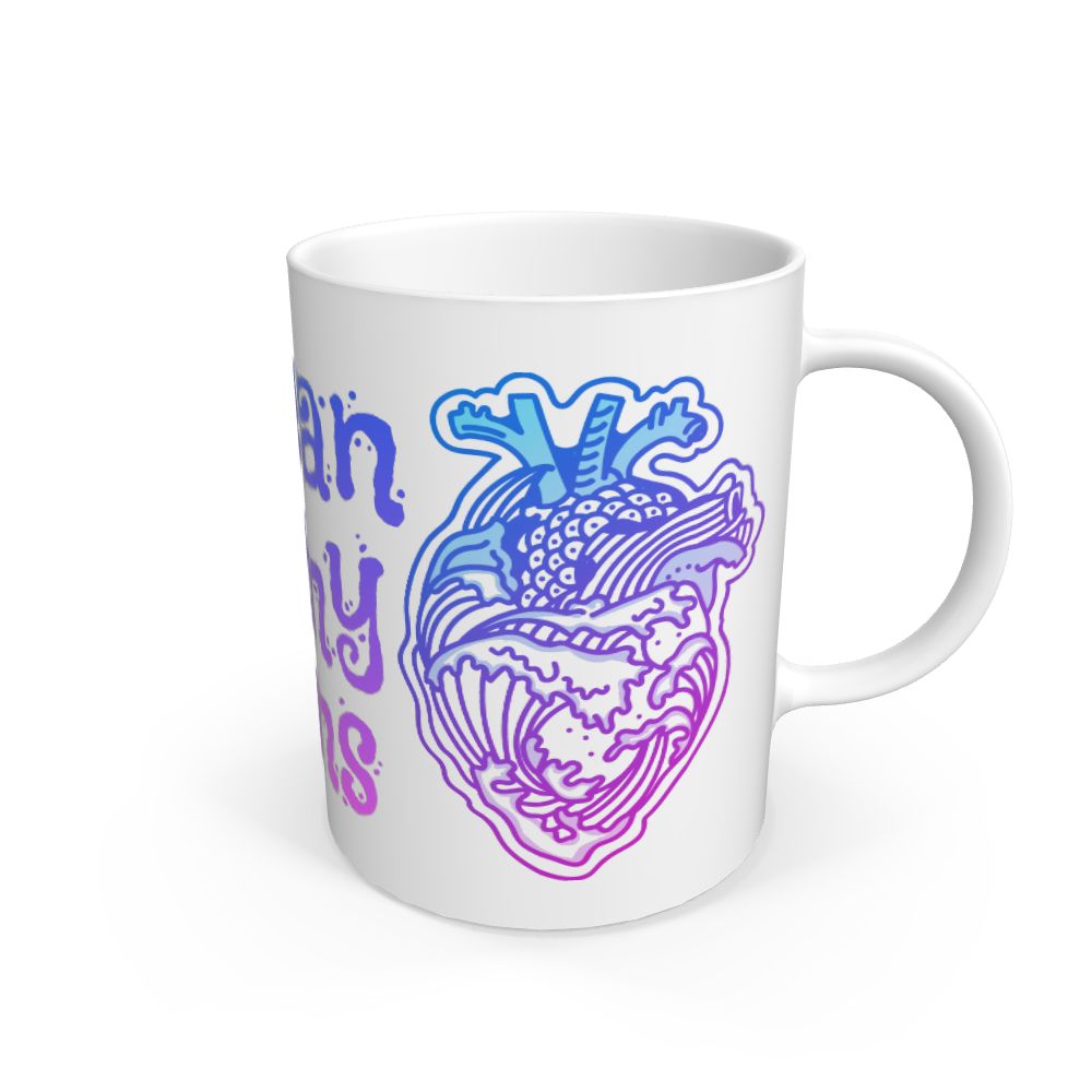 White Mug \"Ocean in my veins\"